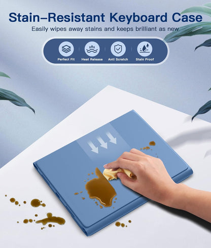 for iPad 10th Generation Case with Keyboard 10.9 Inch- Magnetic Wireless Keyboard Case with Pencil Holder Stain Proof Folio Cover for iPad (A16) 11th Gen 11 Inch 2025/10th Gen 2022 - Blue