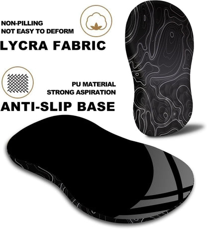 Ergonomic Mouse Pad with Massage Dot, Comfortable Computer Mouse Pad for Laptop, Wrist Rest Pain Relief, Non-Slip PU Base, Black, 12 x 8 in