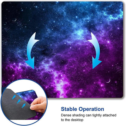 Galaxy with Lots of Star Mouse Pad, Cosmic Nebula Mouse Pad Custom Design, Square Waterproof Mouse Pad Non-Slip Rubber Base MousePads for Office Laptop, 9.5 inch x7.9 inch x0.12 inch Inch