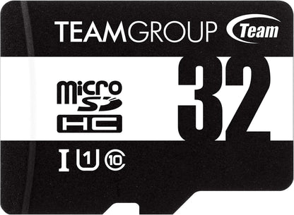 TEAMGROUP Micro 32GB x 10 Pack UHS-I U1 Class 10 SDHC SDXC Read Speed up to 100MB/s High Speed Flash Meomry Card with Adapter for Camera, Surveillance, Full HD Shooting TUSDH32GCL10U66
