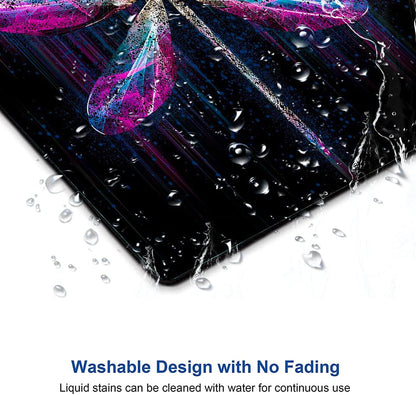 Hokafenle Mouse Pad, Purple Dragonfly Mouse Pad, Square Custom Mouse Mat Waterproof Mousepad Non-Slip Rubber Base MousePads for Office Home Laptop