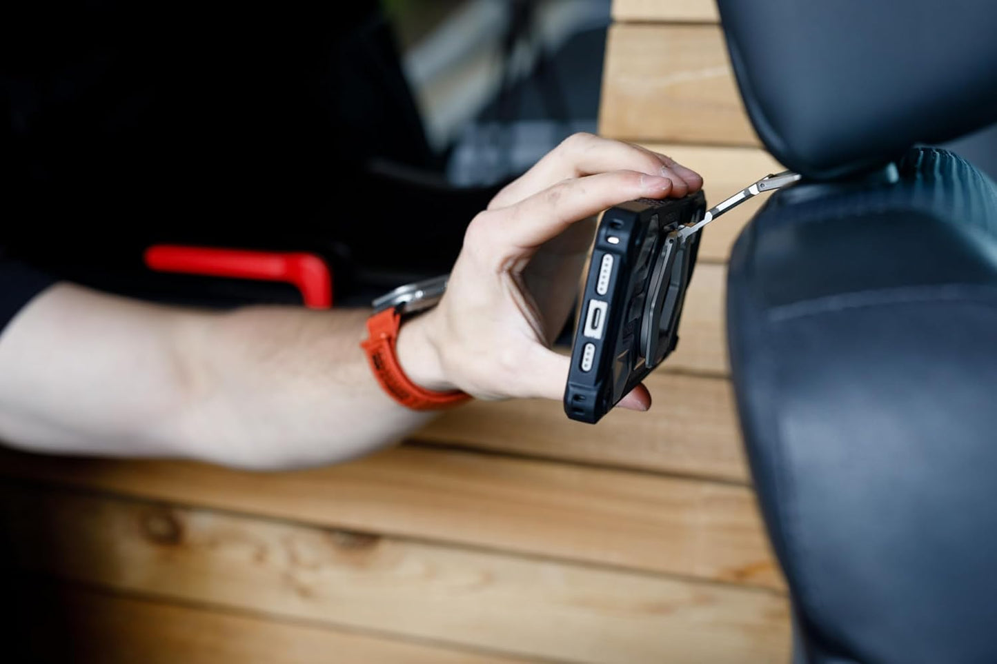 URBAN ARMOR GEAR UAG Magnetic Phone Ring Stand Compatible with MagSafe Magnet, Removable Metal Finger Ring Grip & 360 Rotation Adjustable Kickstand for iPhone 16/15, Galaxy S25, S24, Black/Black