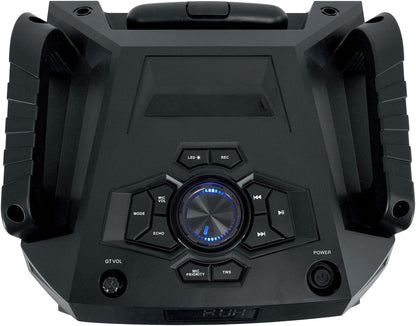 Rockville ROCKNGO 800 10" Portable Bluetooth Speaker, LED Lights, Wheels, Mic Priority, for Parties and Outdoor Events