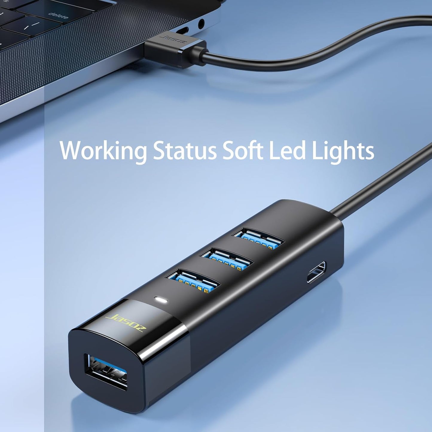 KAGO USB C Hub 4 Ports - Multiple USB 3.0 Hub with 5Ft Cable, USB-C Splitter Extender with USB Type-C Power Port, for Laptop,Desktop, Windows, Linux, PC(USB c)