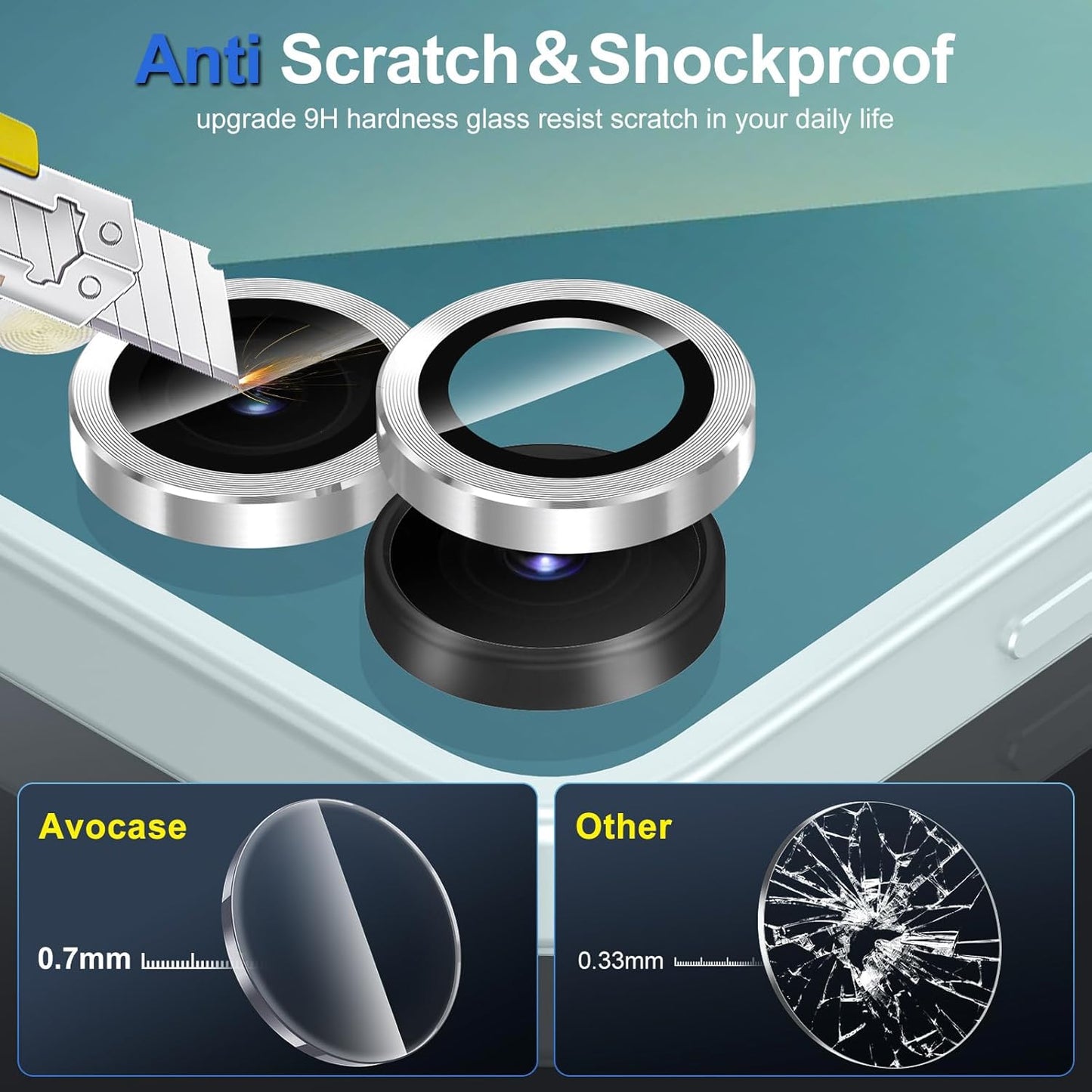 for Samsung Galaxy Z Flip 7 Camera Lens Protector, Individual Metal Ring Tempered Glass Lens Cover, [Strong Adsorption] Scratch Resistant Ultra-Thin HD Clear Lens Cover, 1 Set-Silvery