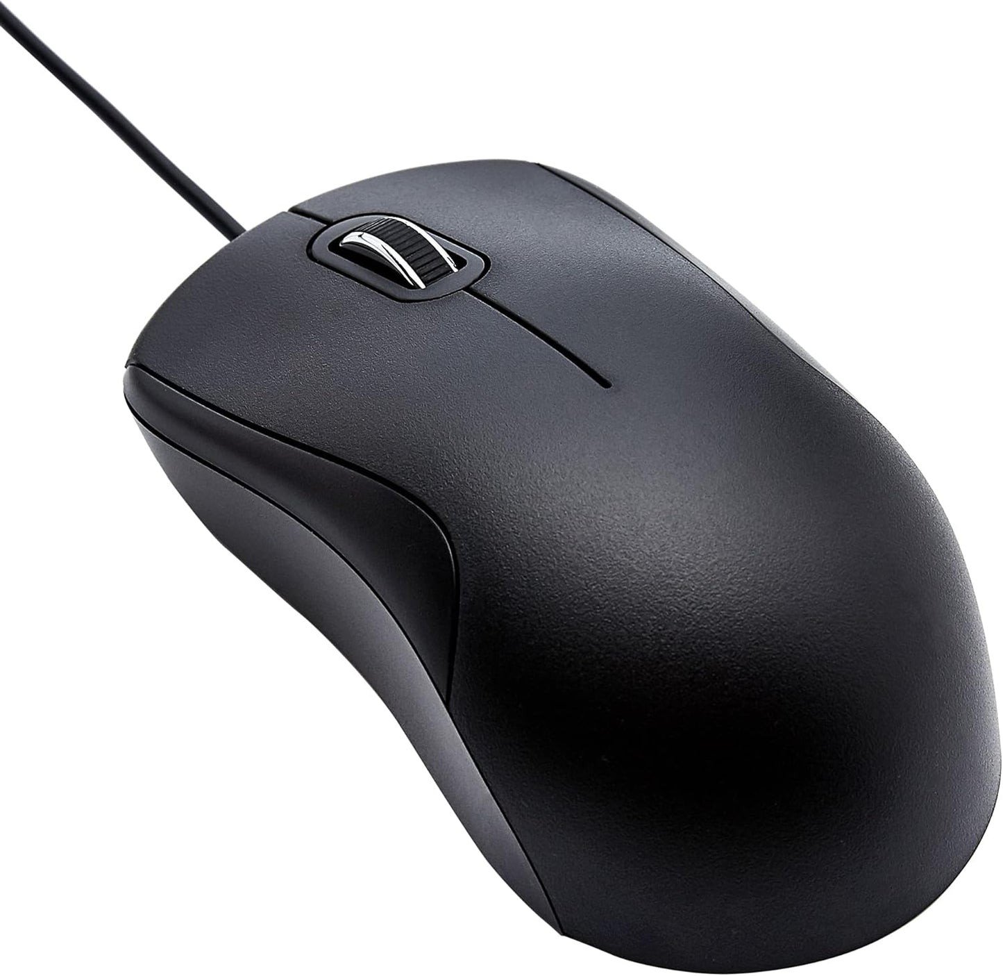Amazon Basics 3-Button USB Wired Mouse with Precision Scroll Wheel, Standard, Black