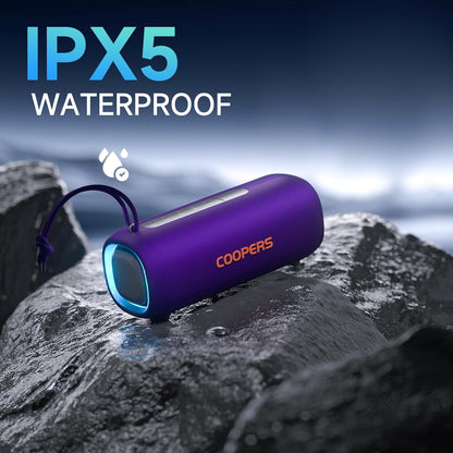 Portable Bluetooth Speaker, Wireless Bluetooth Speaker with Clear Loud Stereo Sound, IPX5 Waterproof Speakers with RGB Lights, BT5.3, Long Playtime, TWS Pairing for Home Outdoor Party Beach Travel