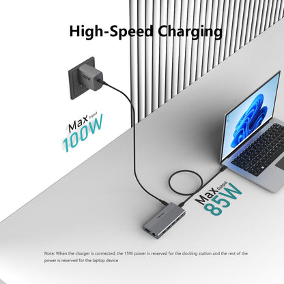 13-in-1 USB C Docking Station: Triple 4K Display, 100W Power Delivery, 5Gbps Data Ports, SD/MicroSD Slot - for Dell XPS, HP Laptops & ThinkPad