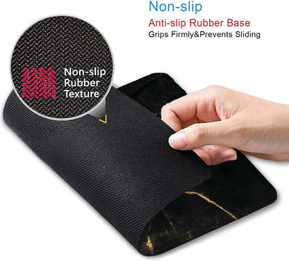Marble Mouse Pad - Black & Gold, Modern Marbling, Custom Designs, Portable Non-Slip Rubber Base Wireless Laptop Pad