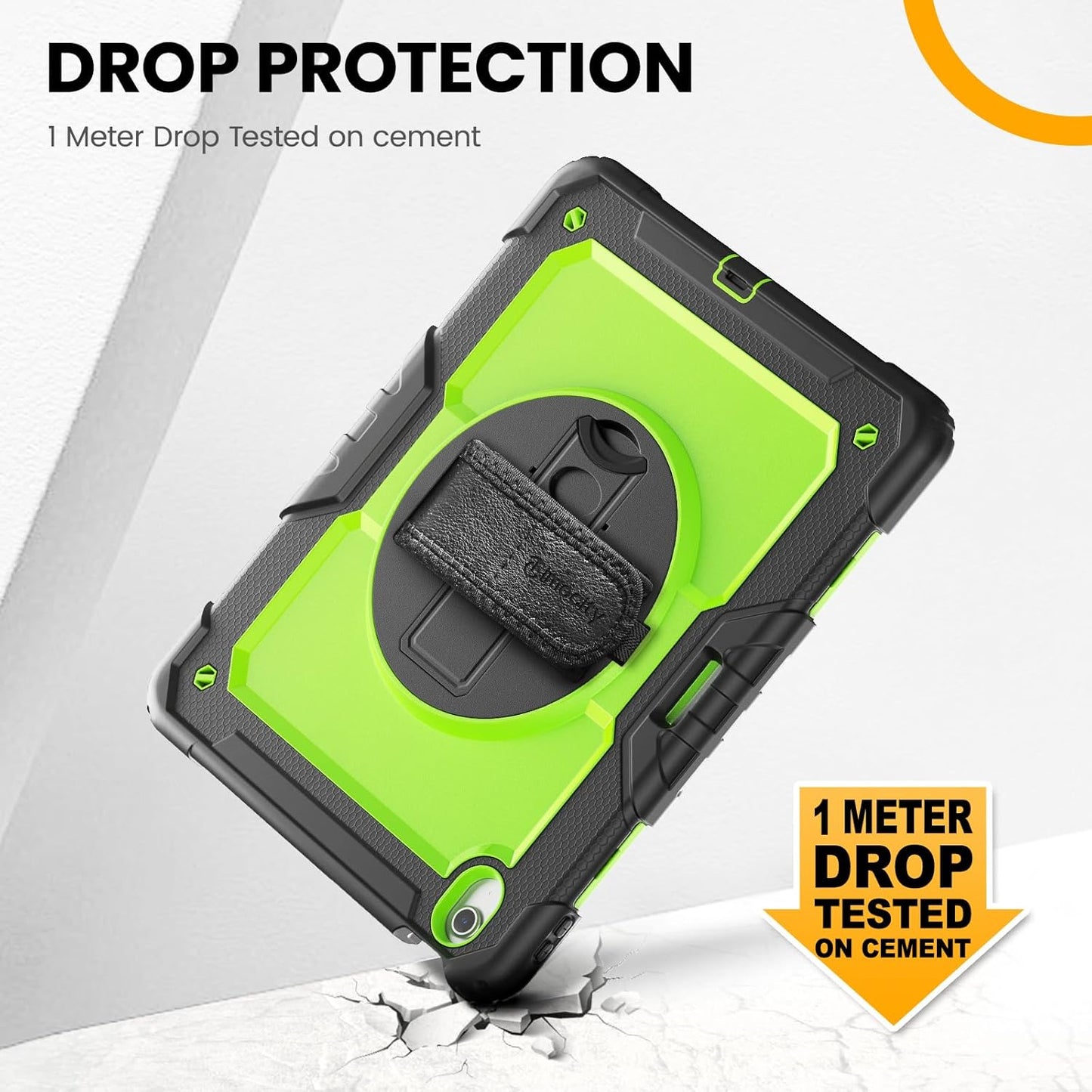 timecity for iPad (A16) 11th/ 10th Generation Case 11''/ 10.9 Inch (2025/2022) - Heavy Duty Protective Cover with Screen Protector, Stand, Shoulder Strap & Pencil Holder | Kids-Friendly - Green