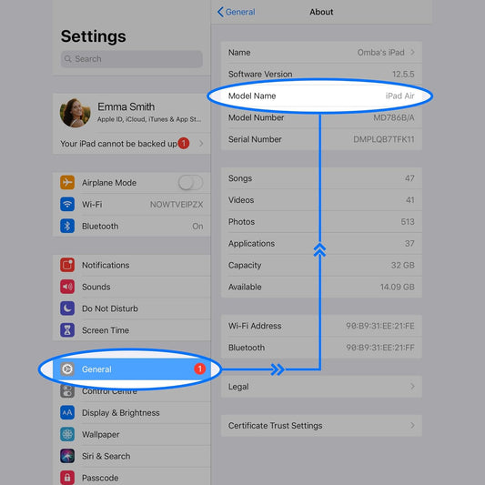 Ocushield Anti Blue Light Tempered Glass Screen Protector for iPad Air, iPad Pro 9.7' - Blue Light Filter
