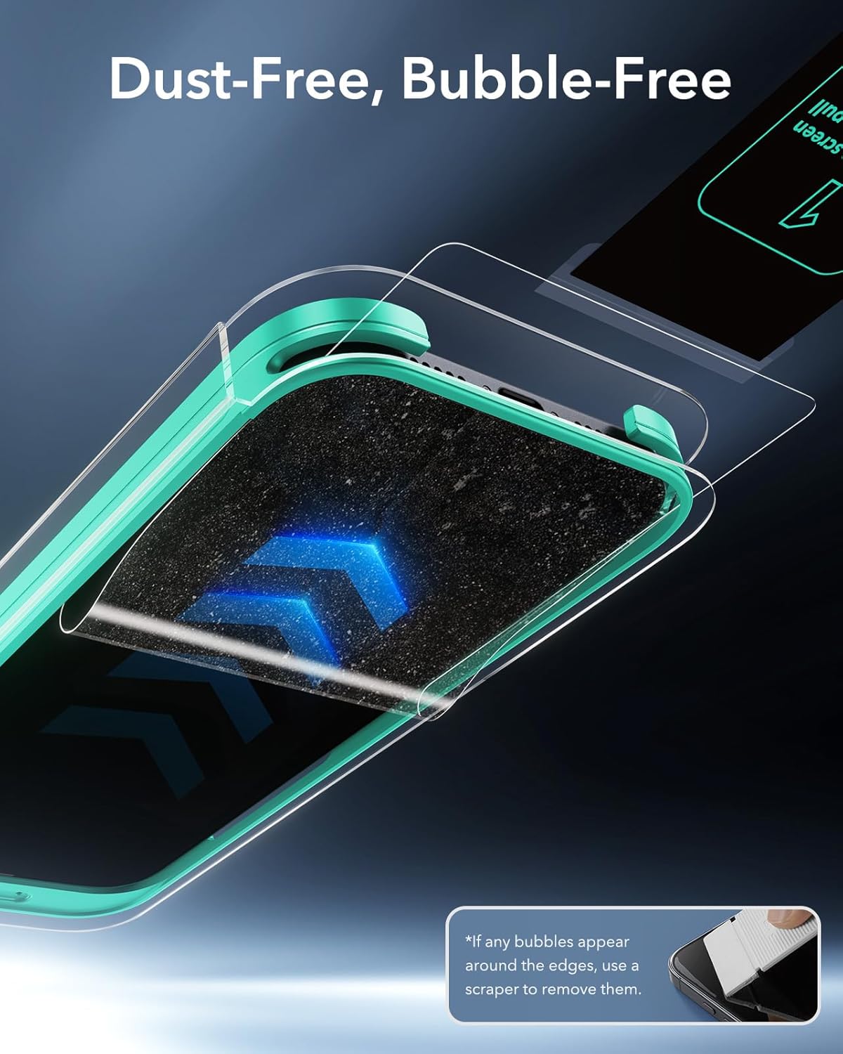 ESR 3 Pack 9H+ Glass for iPhone 16 Pro Screen Protector, [Military Grade Shatterproof & Longest Durable] Armorite Ultra-Tough Tempered Glass with UltraFit Tray