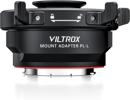 VILTROX PL-L Lens Mount Adapter Ring Compatible with PL Lens to L Mount Camera Panasonic S1 S1R S1H S5/Leica SL SL2 CL TL/Sigma FP DSLR Cameras, with Two caps, Detachable Ring Base