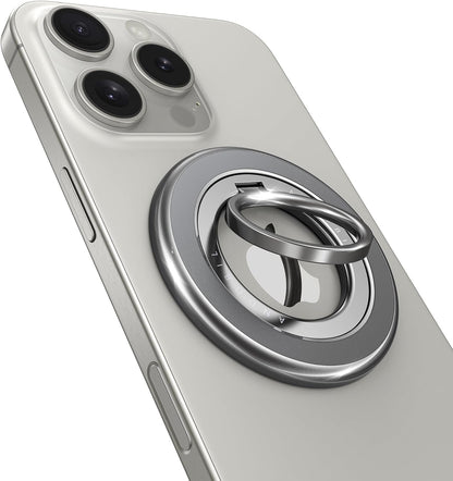 andobil 2025 Upgraded Double-sided Magnetic Phone Grip for MagSafe [Sability Max] Strong Magnetic Phone Ring Holder Compatible with MagSafe Accessories iPhone 16 Plus 15 14 13 12 Pro Max Mini Titanium