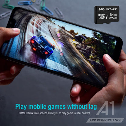 Sky Tower Ultra microSDXC microSDHC UHS-I Memory Card with Adapter [New Version] Flash Memory Card - Up to 100MB/s, U1, Class10, V10, A1, High Speed TF Card (64GB Micro SD Card 2 Pack)