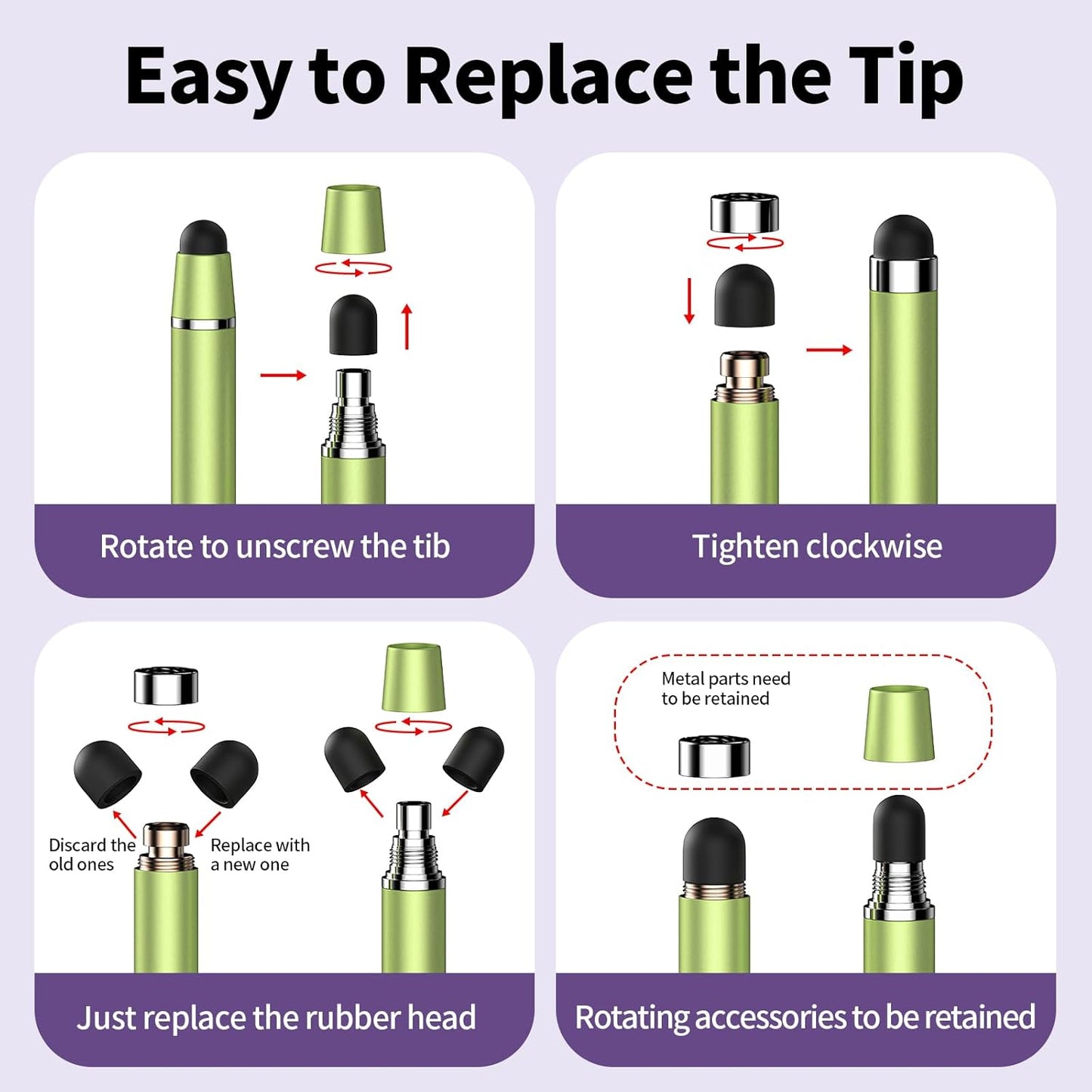 Stylus Pen for Touchscreen,2 in 1 High Precision and Sensitivity Stylus,Stylus Pen for iPad/iPhone/Android/Samsung Smartphone and Tablets,Compatible with All Touch Screens(10 Colors Stylus)