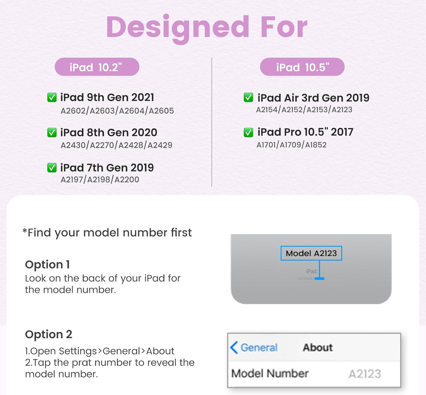 BLUTLOTUS Keyboard Case for iPad 9th/8th/7th Generation 10.2 inch 2021/2020/2019, iPad Pro 10.5-inch Case with Keyboard,iPad Air 3 2019, 7 Color Backlit Removable Bluetooth Wireless(Purple)