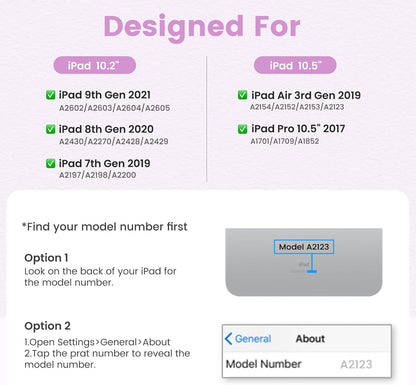 BLUTLOTUS Keyboard Case for iPad 9th/8th/7th Generation 10.2 inch 2021/2020/2019, iPad Pro 10.5-inch Case with Keyboard,iPad Air 3 2019, 7 Color Backlit Removable Bluetooth Wireless(Purple)