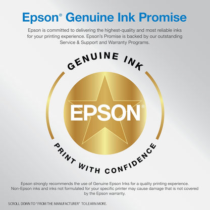Epson EcoTank ET-2980 Wireless All-in-One Color Supertank Printer with up to 3 Years of Ink, Refillable Tanks, Perfect for Home, 15 PPM, 1.44" Color Screen, Auto 2-Sided Printing - White
