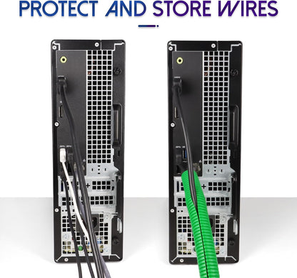 Split Wire Loom Tubing,10,25ft Cord Protectors from Pets No Chew, Flexible Wire Covers Cord Protectors, Protective Split Cable Sleeve for Automotive Home Industrial Wires(Green, 0.98inch-10ft)