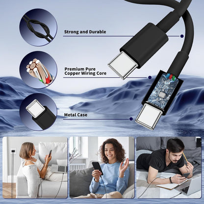 Super Fast Samsung Charger Type C,45W Dual Port USB C Fast Charger Block [2-Pack] & Extra Long 60W 3/6/10/10FT USB C Cable - PD Quick Charging 3.0 For Samsung Galaxy S25 Ultra/S24+/S23 iPhone 16