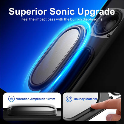 Nylavee Computer Speakers – Hi-Fi Stereo PC Speakers with 9 LED Lighting Modes, Enhanced Bass and Sound, USB/Type-C Powered and 3.5mm Audio Wired Desktop Speakers for PC, Laptop, Monitor, PS5, Xbox