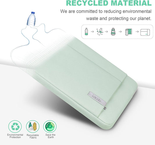 Lacdo 15-15.6 Inch Laptop Sleeve Case for Acer HP Lenovo Dell ASUS Laptop, Acer Aspire 15, HP Pavilion/Envy 15, Dell Inspiron/Latitude 15, Lenovo IdeaPad 15, ASUS ZenBook 15 Computer Bag, Green