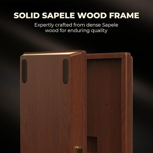 WK84 USB-C Wired Wooden Mechanical Keyboard, 75% Layout 84 Keys, RGB Backlit, Hot-Swappable Green Switches, QMK/VIA Programmable, for Gaming & Typing