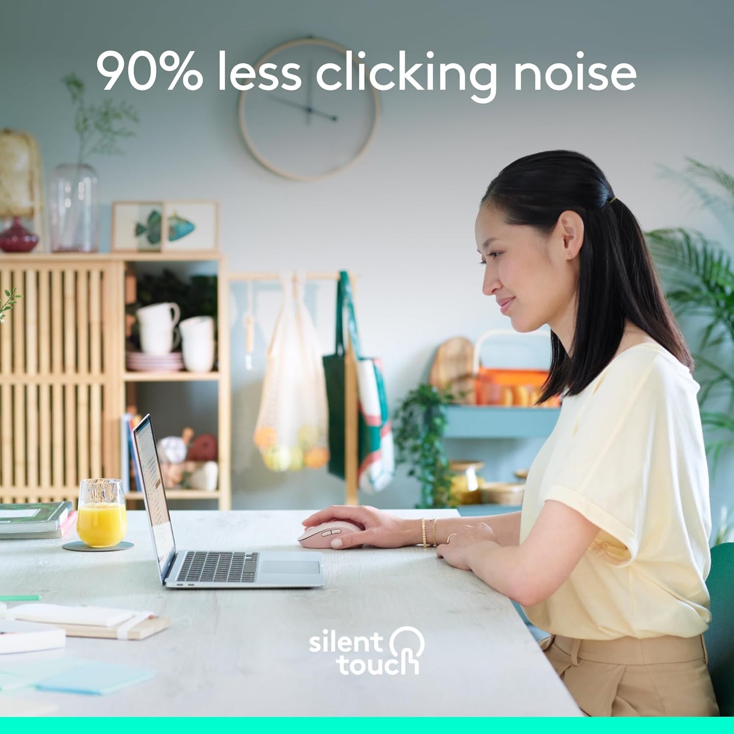 Logitech Wireless Mouse Signature M650- Small Hands, 2-Year Battery, Silent Clicks, Customizable Buttons, Bluetooth, PC/Mac/Chromebook - Rose, Right-Handed, Small-Medium