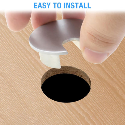 Desk Grommet 1-3/8" (35 mm), Desk Cord Hole Cover, Cable Grommet Metal Zinc Alloy Materilal, Desk Hole Grommet for Office and Home Table Cable, Detachable Cable Cord Organizer (Bronze 1 Pcs)