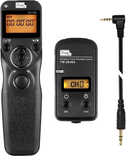 Pixel Wireless Timer Remote Shutter Release TW283-L1 Wireless Remote Control Wire Release Compatible with Panasonic S5 S1H S1R S1M S1 G95 G91 FZ10002 G9 GH5 G85 G81 GX8 GX7 GH4 GH3 FZ2500 FZ2000