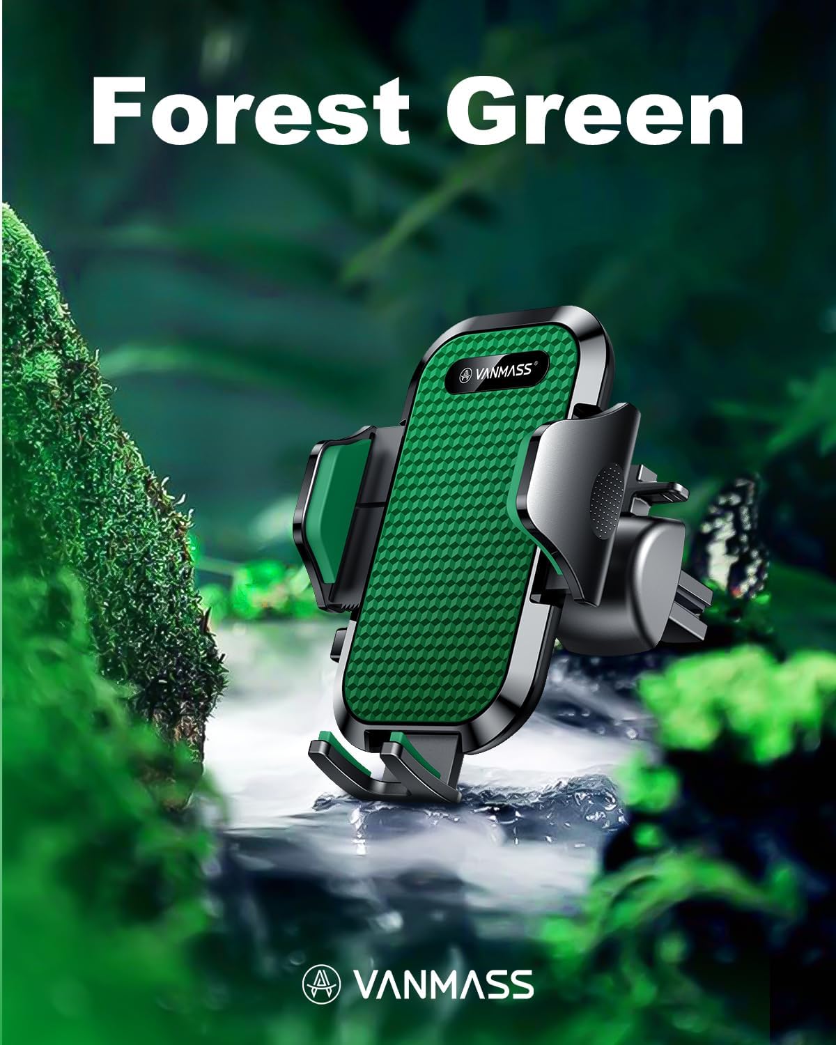 VANMASS [Pro Version] Universal Car Phone Mount [Super Suction Cup] Dashboard Phone Holder, Handsfree Windshield Dash Vent Phone Holder Car, Compatible for iPhone 16 15 14 13 Samsung LG & Truck,Green