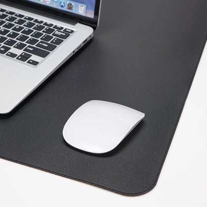 Leather Desk Pad Protector, Office Desk Mat, Large Mouse Pad,Cork Desk Mat, Laptop Desk Pad, Waterproof Desk Writing Pad for Office and Home (35in*17in, Black)