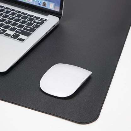 AFIING Leather Desk Pad Protector, Office Desk Mat, Large Mouse Pad, Desk mat for Keyboard and Mouse, Laptop Desk Pad, Waterproof Desk Writing Pad for Office and Home (Black, 23.6" x 13.7")