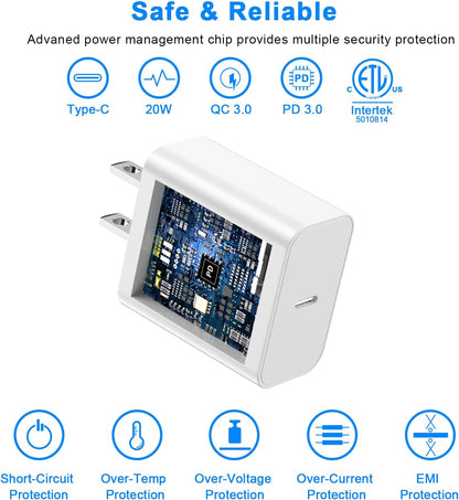Matsusho iPhone 16 15 Charger Fast Charging 10 FT, 2 Pack 20W USB C Wall Charger Block with 10FT Long Type C to C Charging Cable for iPhone 16/16 Plus/16 Pro/16 Pro Max/15/15 Pro/15 Pro Max/15 Plus