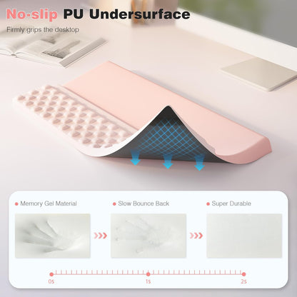 Ospelelf Ergonomic Keyboard Wrist Rest Pad Comfortable Keyboard Stand Riser Holder Pad for Office Gaming