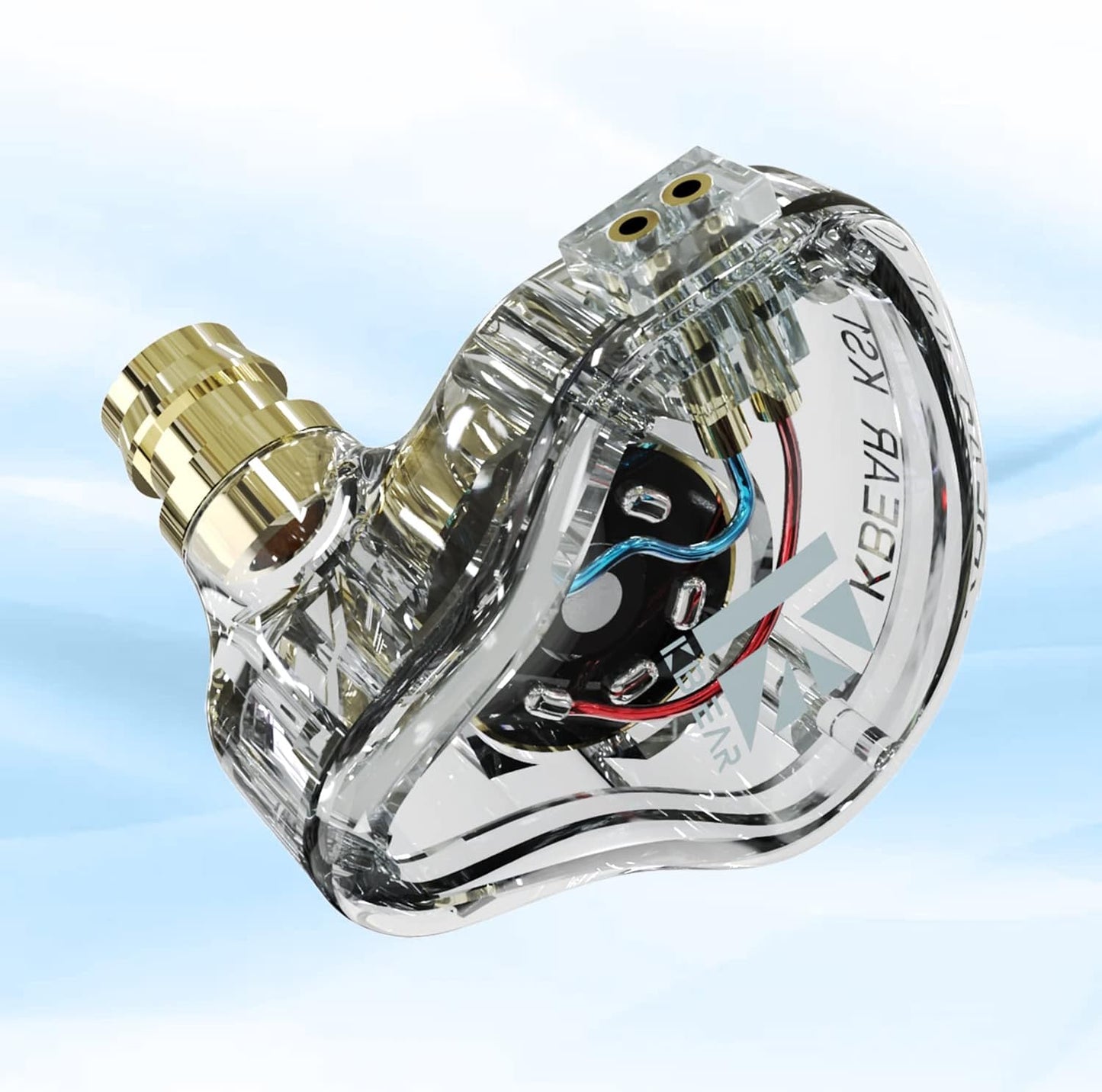 YINYOO KBEAR KS1 in Ear Monitor Bass Earbuds Wired Earbuds,Clear Sound Stereo Headphones, Vocals Forwards High Resolution Noise Canceling Earphones with Detachable Cable for Musicians