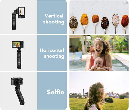 AODELAN Camera Remote Control Wireless Shooting Grip Tripod Grip for Canon EOS RP, EOS R, R5, R6, M50, M50 II, 6D Mark II, 77D, 850D, 800D, 200D, 250D, EOS Rebel SL2, T7i, T8i, 90D, EOS M6 Mark II