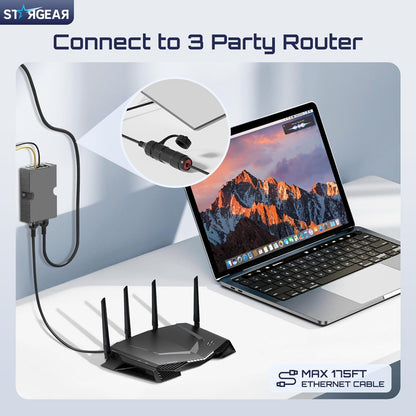 Starlink Ethernet Adapter for Gen 3/Mini, Waterproof Starlink Cable RJ45 Coupler Starlink Mini Ethernet Cable Extension