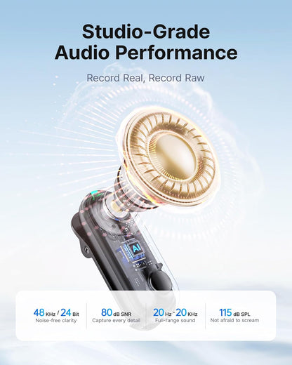 BOYA Magic Wireless Mini Microphones for iPhone 15-16/Android, 4 Form-in-1 Mic, 7g Lightweight, AI Noise Reduction, 48kHz/24bit, APP Control, 328ft Range, Microphone for Recording (Stand not included)