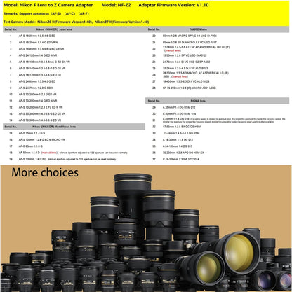 VILTROX NF-Z Lens Mount Adapter FTZ Auto Focus Lens Mount Converter Ring Adapter for Nikon F Lens to Z Mount Camera Z5 Z50 Z30 Z6 Z6II Z7 Z7II Zfc Z8 Z6III Z7III