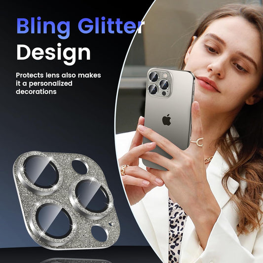 Tensea for iPhone 16 Pro/iPhone 16 Pro Max/iPhone 15 Pro/iPhone 15 Pro Max Camera Lens Protector, Metal Aluminum Alloy Tempered Glass Cover Camera Screen Protector Accessories, Case Friendly