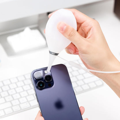 [Upgraded Version] Soft Tip Silicone Camera Dust Blower Lens Air Blower,Camera Lens Cleaner Air Blower for Sensor LCD Keyboards Filters Alcohol Ink Printing,Dust Blower Replace Canned Air-White