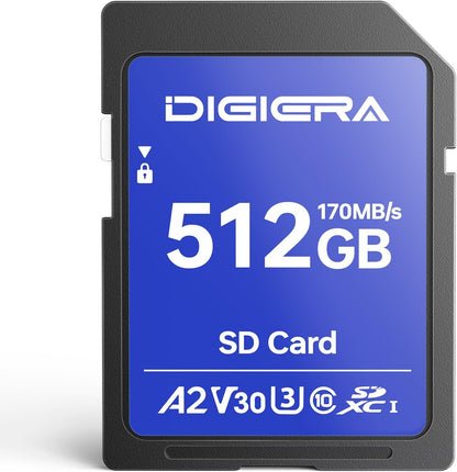 512GB LS100 SDXC UHS-I Memory Card - up to 170MB/s, C10, U3, V30, 4K UHD, SD Card for Computers, Digital Cameras, Home Theatre Devices, Car Navigation Systems (1 Pack)