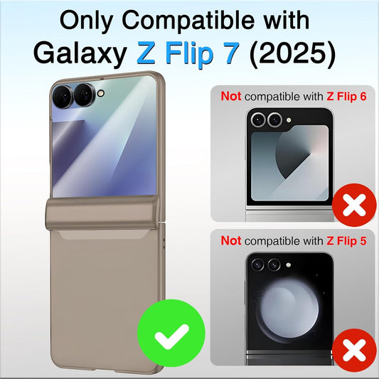 STORMTAL for Samsung Galaxy Z Flip 7 Case, Hinge Protection, Built-in Screen Protector, Wireless Charging, Shockproof, Slim Rugged Phone Protective Case for Galaxy Z Flip 7