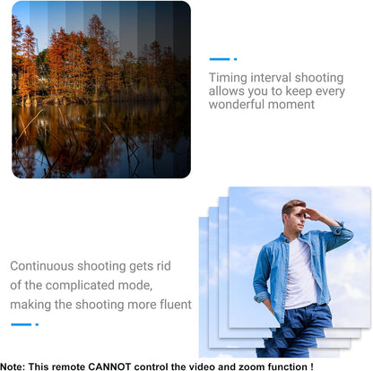 JJC Intervalometer Timer Remote Shutter Release Time Laspe for Panasonic S9 and G100D Cameras, for Long-Exposure Timer Shooting Photography