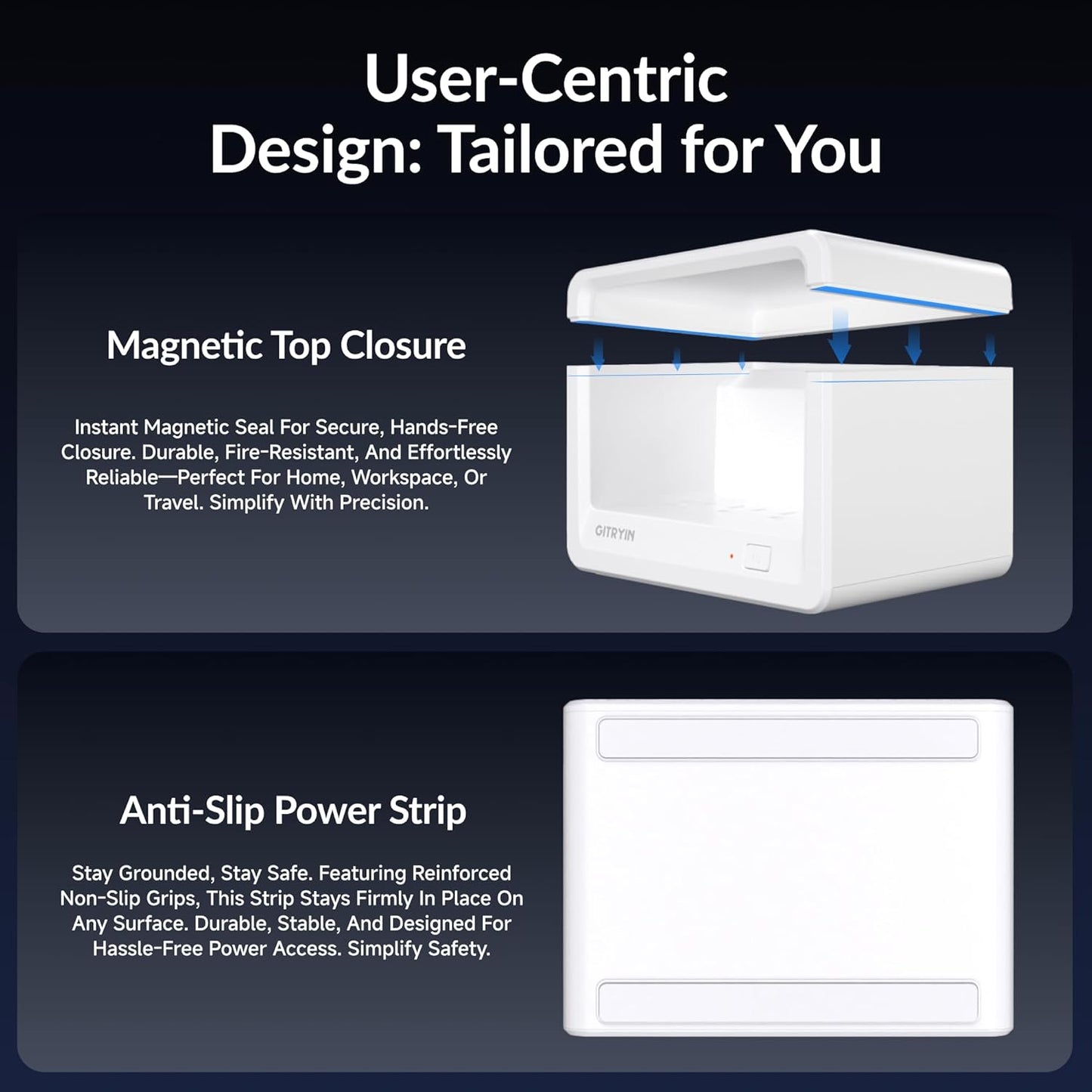 Gitryin 1 Type-C Retractable Wall Charger with USB A Port and 11-in-1 Desktop Charging Station with 3 Type-C Retractable Wall Chargers
