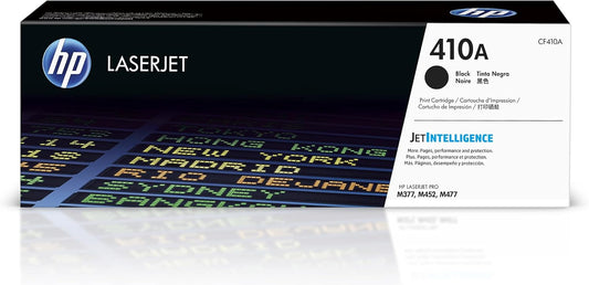 HP 410A Black Toner Cartridge | Works with HP Color LaserJet Pro M452 Series, HP Color LaserJet Pro MFP M377, M477 Series | CF410A
