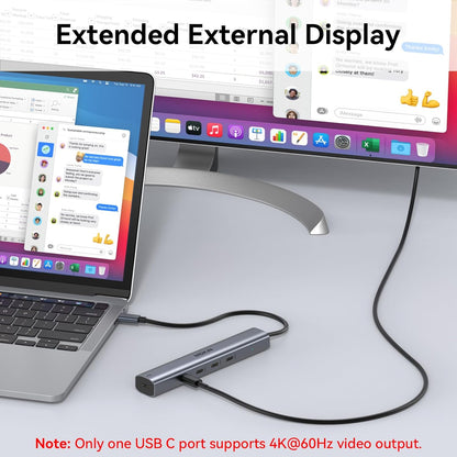 USB C Hub 10Gbps,MOKiN USB C Splitter with 4K@60Hz Video Output,100W PD Charging,Data Transfer,USB4 Multiport Dongle for MacBook Pro,iPad Pro and Type-C Devices