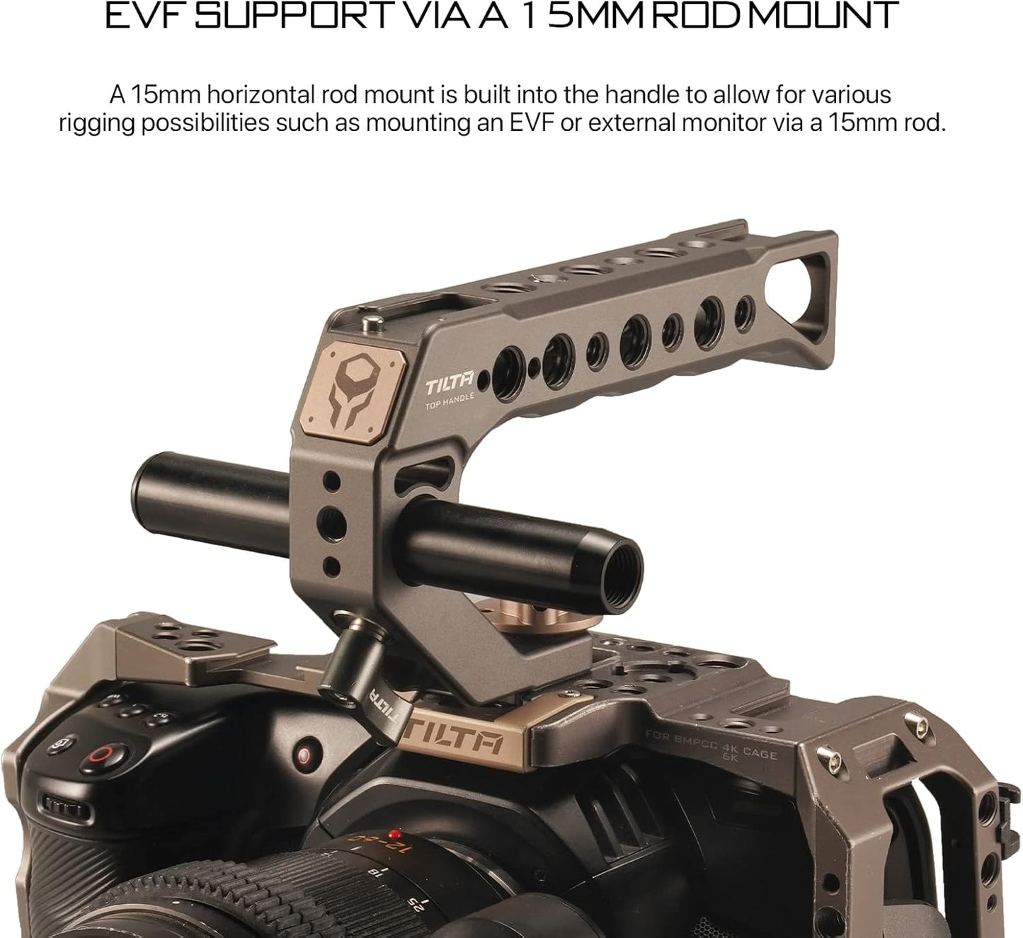 Tilta Quick Release Top Handle - (for BMPCC 4K/6K and Most DSLR/mirrorless Cameras) (Tilta Gray)